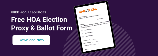 HOA Proxy Votes: What Every Manager Needs to Know 3 HOA Election Proxy Ballot Form