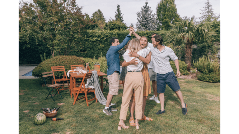 Residents engaged in a community