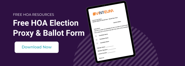 HOA Election Proxy Ballot Form