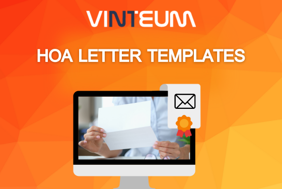 HOA Letter Templates shown on a computer screen