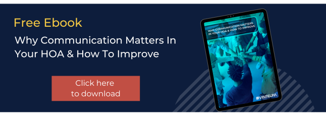 Call to action to download a free ebook on why communication matters in HOA and how to imprve