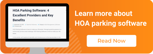 HOA parking problems CTA, suggestion to learn more solutions reading HOA Parking Software 4 Excellent Providers and Key Benefits