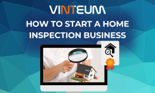 A colorful book cover featuring 'Free Ebook: How to Start Your Home Inspection Business"