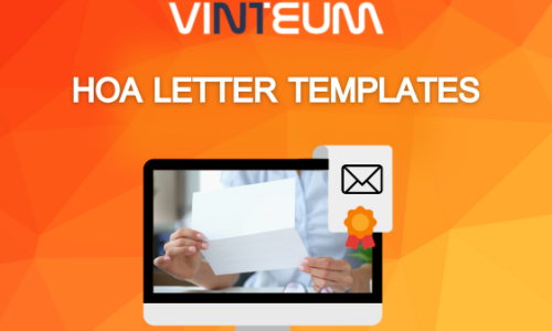 HOA Letter Templates shown on a computer screen