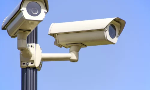 2 security cameras ensuring safety in an HOA